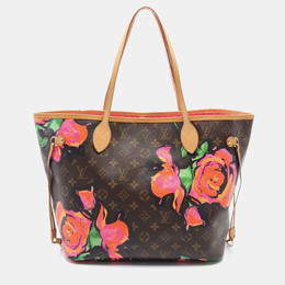 Louis Vuitton: Коричневая сумка-шоппер  Neverfull MM