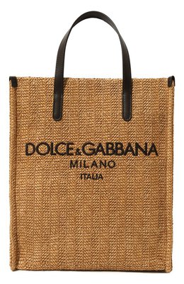 Dolce & Gabbana: Бежевая сумка 