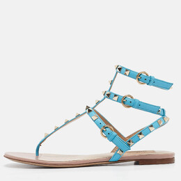 Valentino: Голубые сандалии  Rockstud