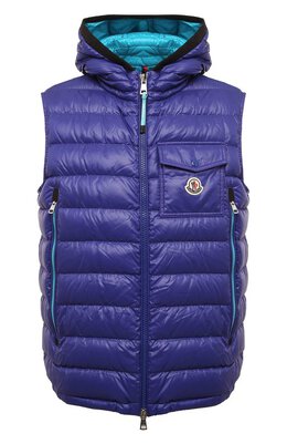 Moncler: Синий жилет 