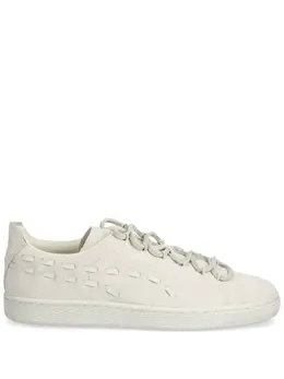 PUMA: Белые кроссовки  Suede