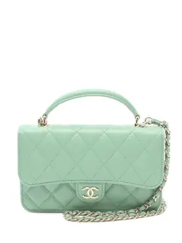 CHANEL Pre-Owned: Зелёная сумка 