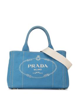 Prada Pre-Owned: Голубая сумка 