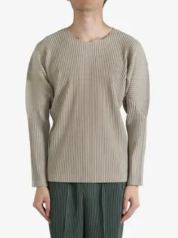 Homme Plissé Issey Miyake: Бежевая футболка 