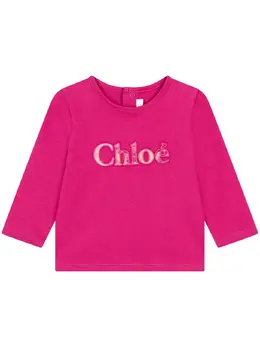 CHLOÉ: Хлопковая футболка 