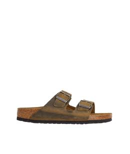 BIRKENSTOCK: Шлёпанцы цвета хаки 