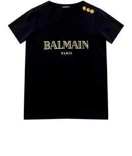 BALMAIN: Чёрная футболка 