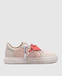 Off-White: Розовые кроссовки  Vulcanized