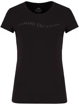 Armani Exchange: Чёрная футболка 