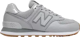 New Balance: Серые кроссовки  574
