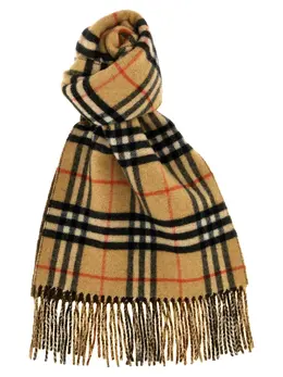 Burberry: Бежевый шарф 