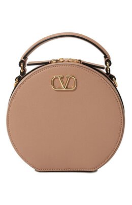 Valentino: Бежевая сумка  VLogo Signature