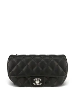 CHANEL Pre-Owned: Чёрный клатч 