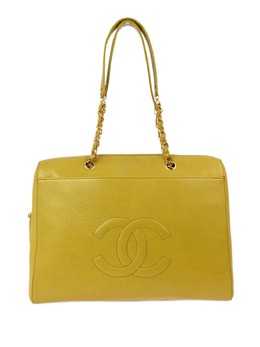 CHANEL Pre-Owned: Жёлтая сумка-шоппер 
