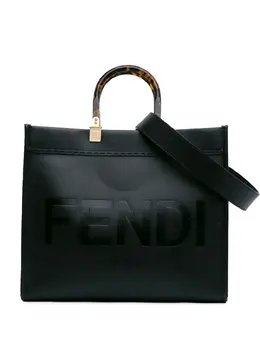 Fendi Pre-Owned: Чёрная сумка-шоппер 