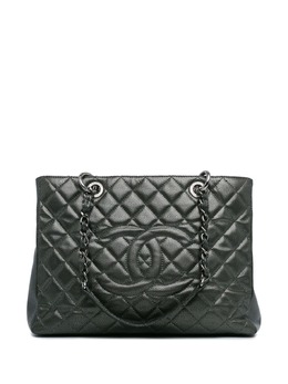 CHANEL Pre-Owned: Серая сумка-шоппер 