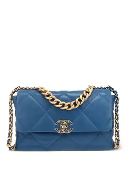 CHANEL Pre-Owned: Голубая сумка 