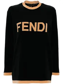 Fendi Pre-Owned: Чёрный топ 