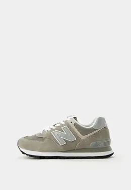 New Balance: Серые кроссовки 