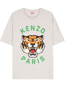 Kenzo: Хлопковая футболка  Tiger