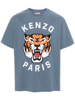 Kenzo: Хлопковая футболка  Tiger