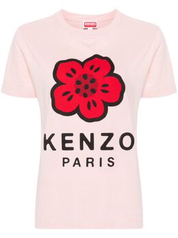 Kenzo: Футболка с цветочным принтом 