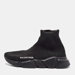 Balenciaga: Чёрные кроссовки  Speed Trainer