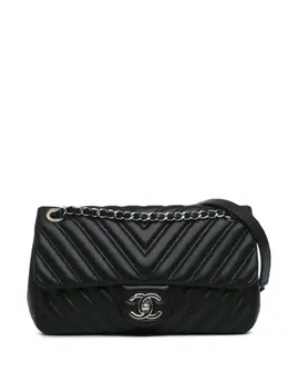 CHANEL Pre-Owned: Чёрная сумка через плечо 