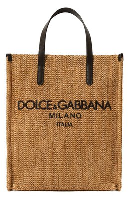 Dolce & Gabbana: Бежевая сумка 