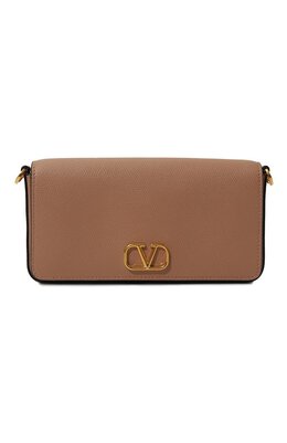 Valentino: Бежевая сумка  VLogo Signature