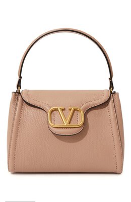 Valentino: Бежевая сумка 