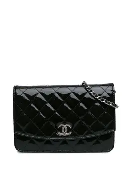 CHANEL Pre-Owned: Чёрный кошелёк 