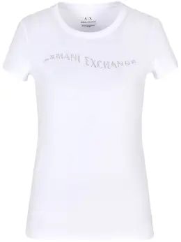 Armani Exchange: Белая футболка 