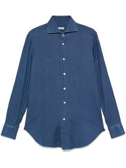 Kiton: Голубая рубашка 