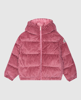 Moncler ENFANT: Розовый пуховик 