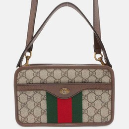 Gucci: Коричневая сумка  GG Supreme