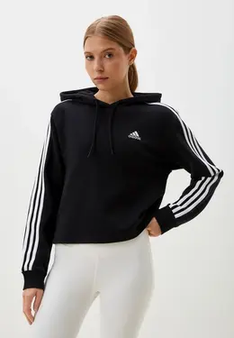 adidas: Чёрная толстовка 