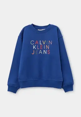 Calvin Klein Jeans: Синий свитшот 