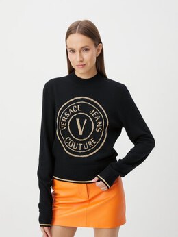 Versace Jeans Couture: Чёрный свитер 