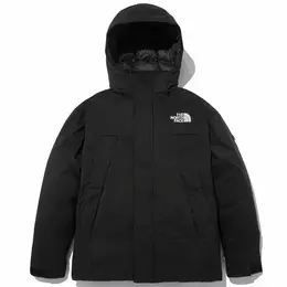 The North Face: Чёрный пуховик 