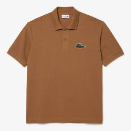 Lacoste: Коричневое поло 