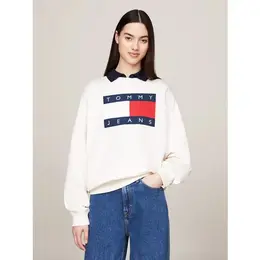 Tommy Jeans: Белый свитшот 