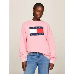 Tommy Jeans: Розовый свитшот 