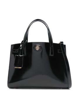 Tory Burch: Чёрная сумка-шоппер  Robinson