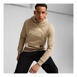 PUMA: Бежевая толстовка  Ess