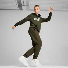 PUMA: Толстовка  Ess цвета хаки