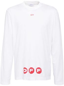 Off-White: Футболка с принтом 