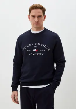 Tommy Hilfiger: Синий свитшот 