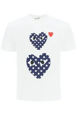 Comme Des Garcons Play: Белая футболка  Heart