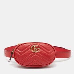 Gucci: Красная сумка  GG Marmont